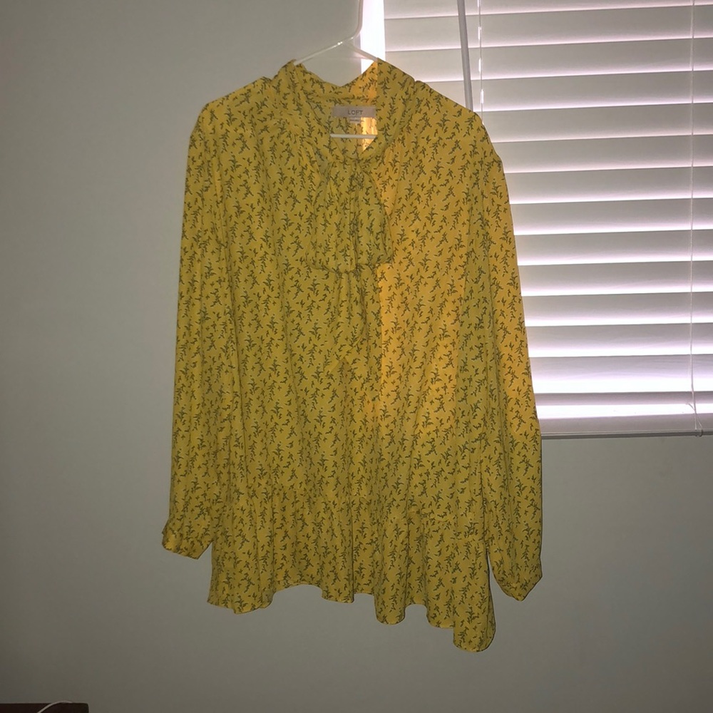 Yellow floral maternity top